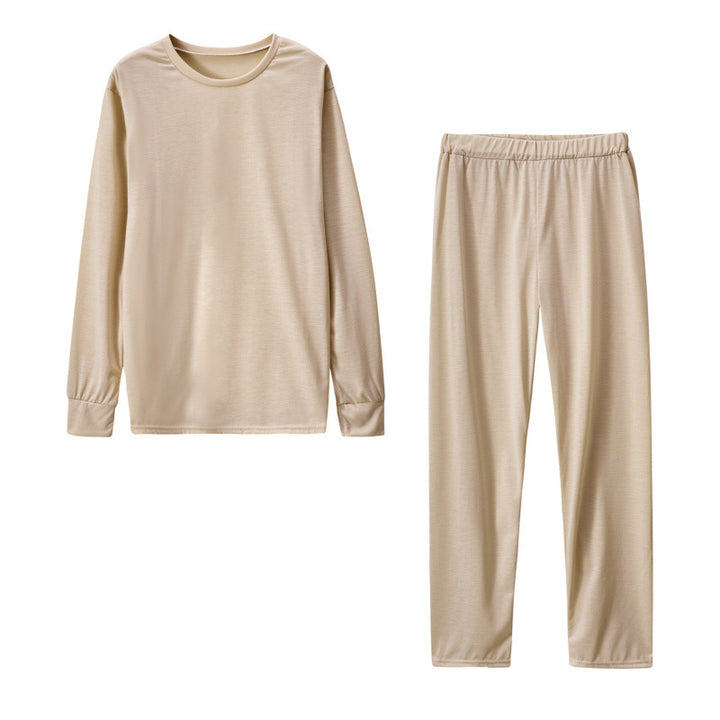 Damen Langarm Schlafanzug Set mit elastischen Hosen Drune
