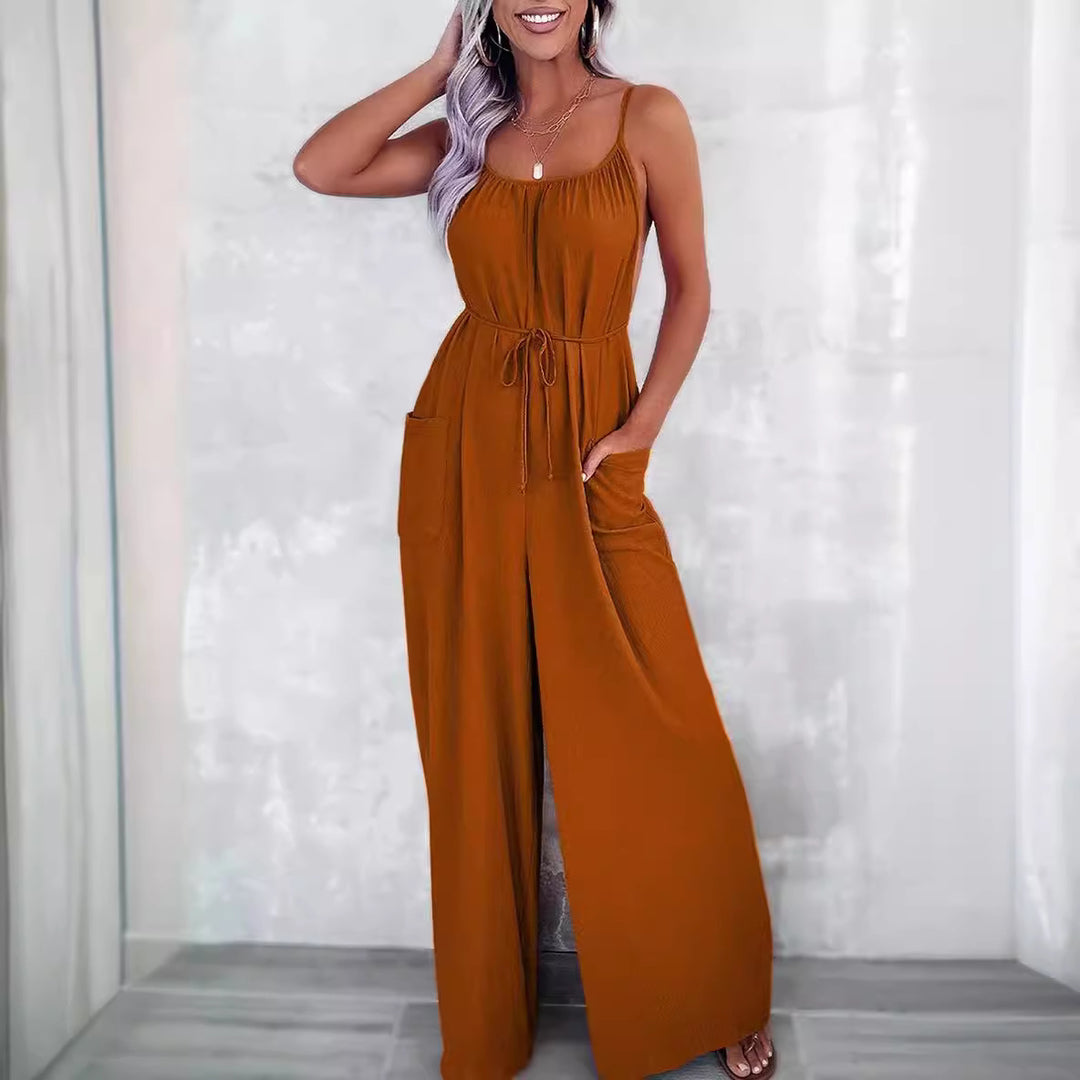 Damen Jumpsuit mit Schlaufen-Details und Taschen Drune
