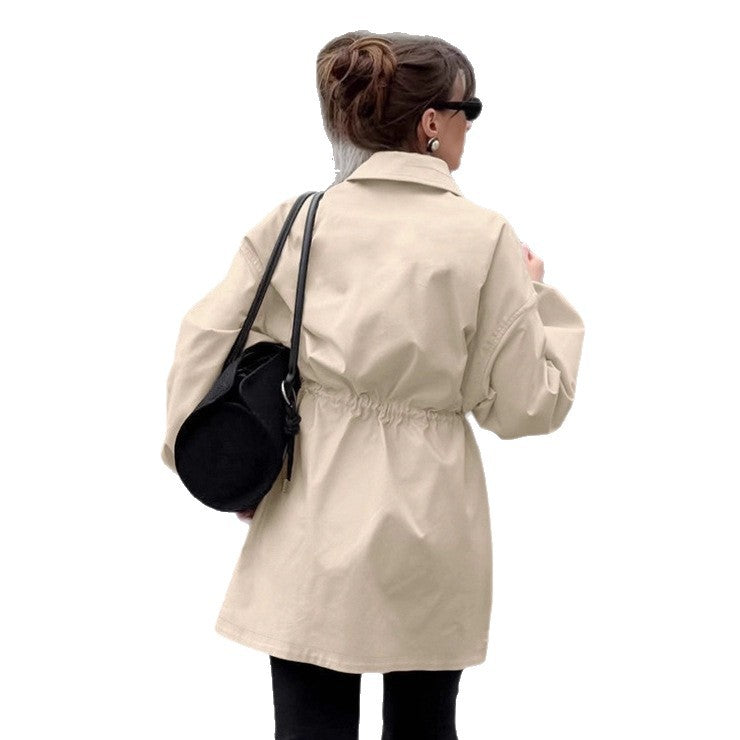 Damen Utility-Jacke im modernen Design mit Gürteldetails und großen Taschen Drune