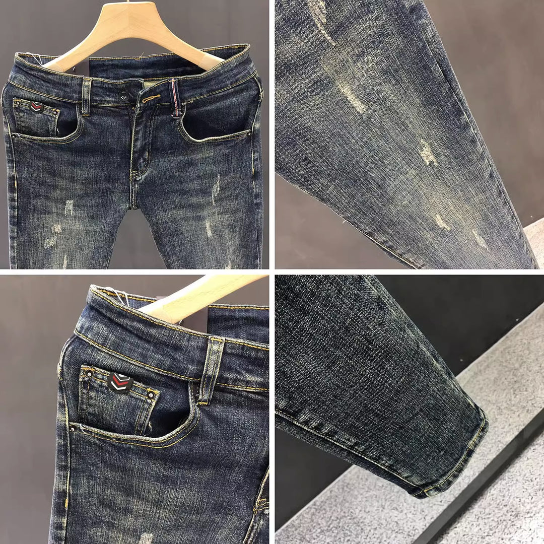 Herren Skinny Jeans mit distressed Details und modernem Schnitt Drune
