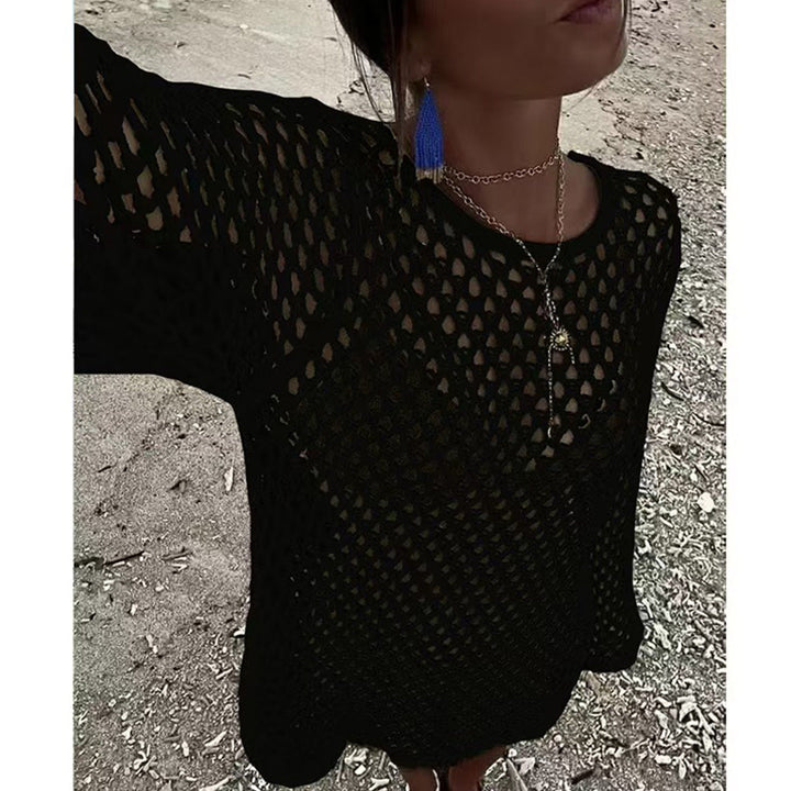 Damen Netz-Strandkleid Drune