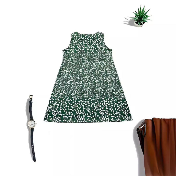Damen luftiges Freizeitkleid mit verspieltem Blumenmuster und fließender Silhouette Drune