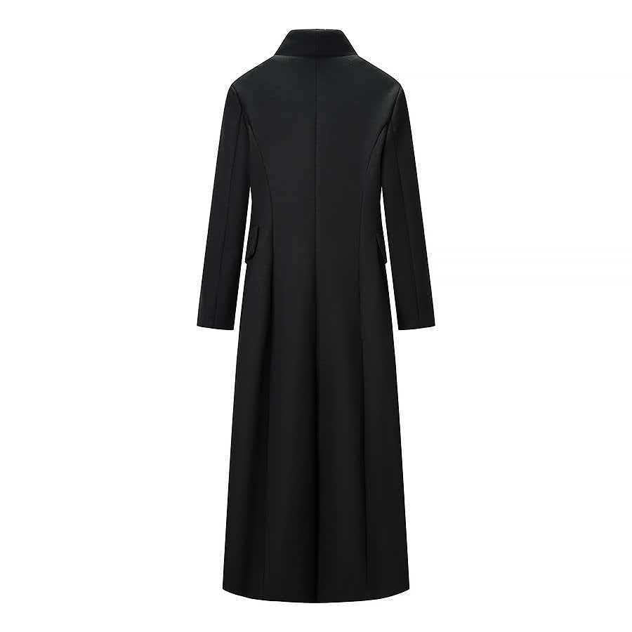 Damen Eleganter, figurbetonter Mantel mit Reverskragen Drune