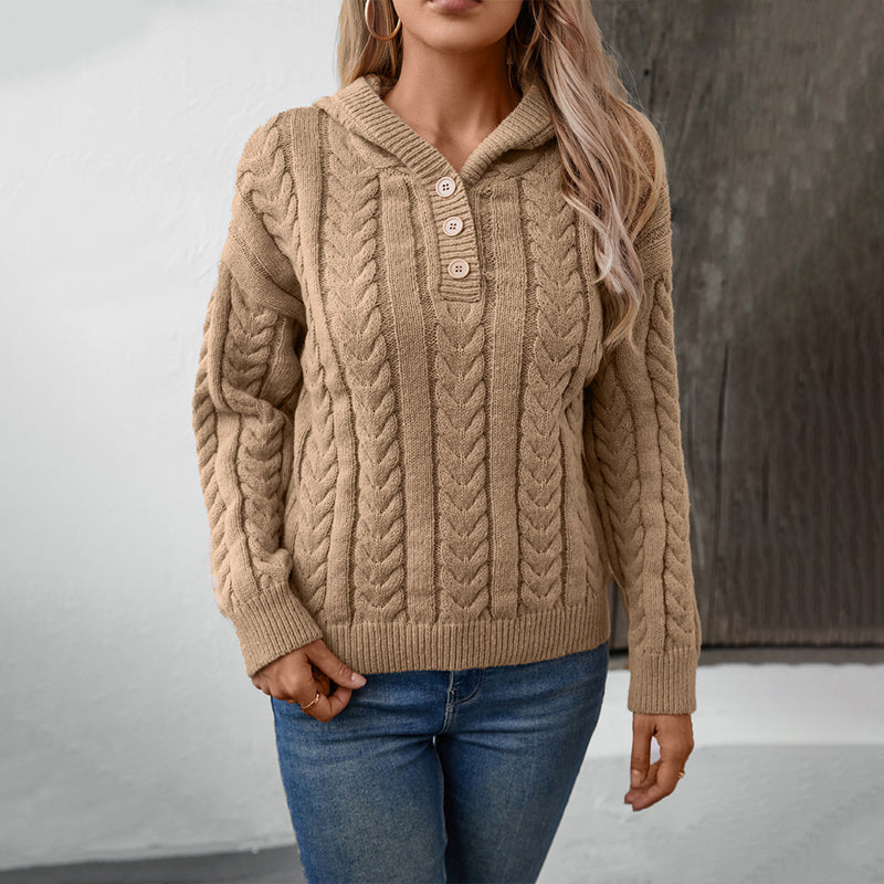 Drune | Klassischer Pullover Mit Zopfmuster Design