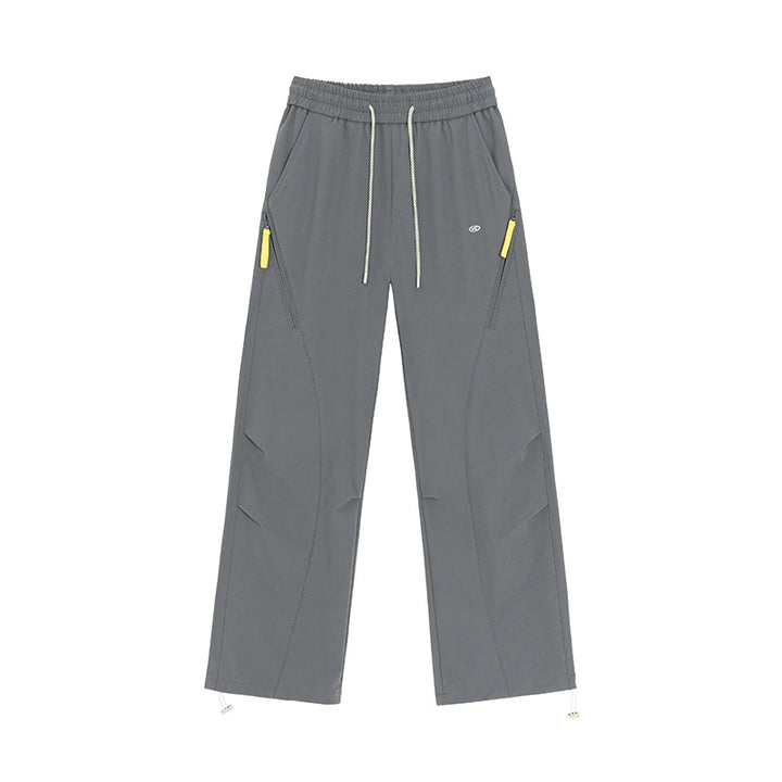 Damen Weite Utility-Trainingshose mit elastischem Bund, Reißverschlusstaschen & verstellbarem Saum Drune