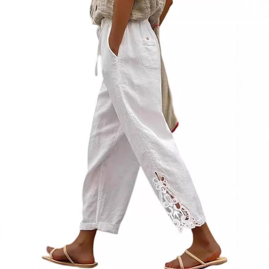 Damen Freizeithose mit aufwendigen Stickereien Drune