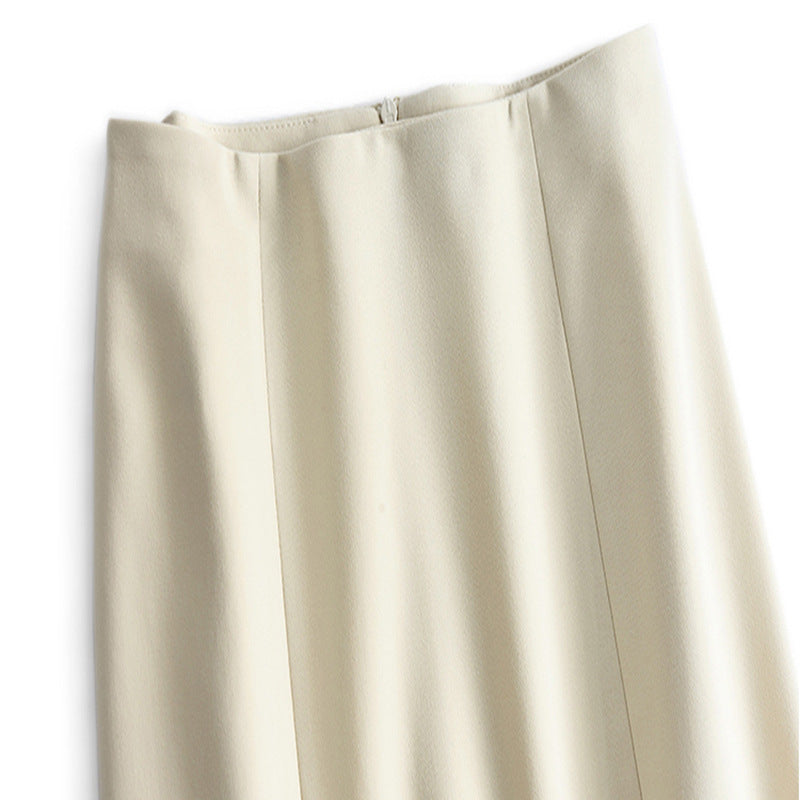 Damen Elegant geschnittener Midirock mit Raffungen Drune