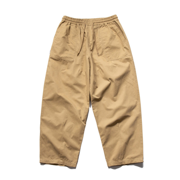 Herren Weite Relaxed-Cargo-Hose mit elastischem Tunnelzugbund und aufgesetzten Beuteltaschen Drune