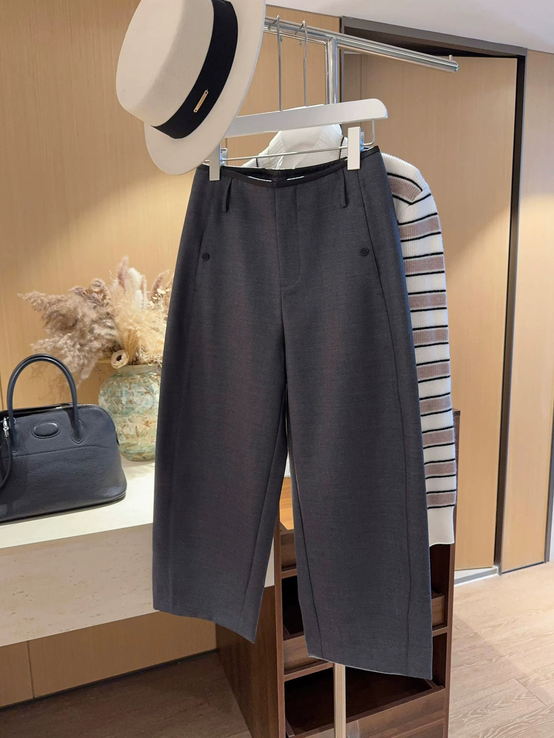 Damen Elegante und weite Anzughose Drune