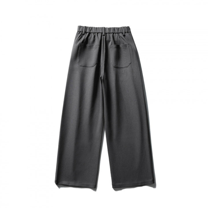 Damen Weite Highwaist-Hose mit Kellerfalten, Gürtelschlaufen und Cropped-Bein Drune