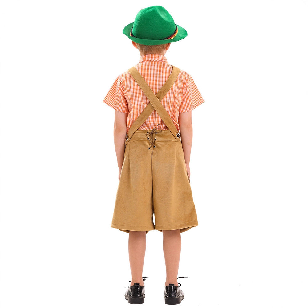 Jungen Trachten-Latzhose mit traditioneller Stickerei Drune