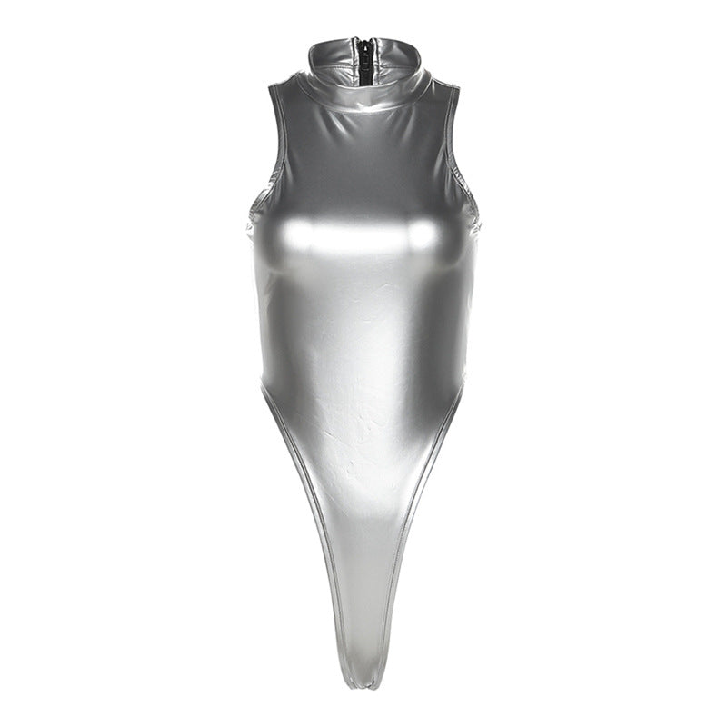 Damen Sportlicher Einteiler mit hohem Kragen Drune