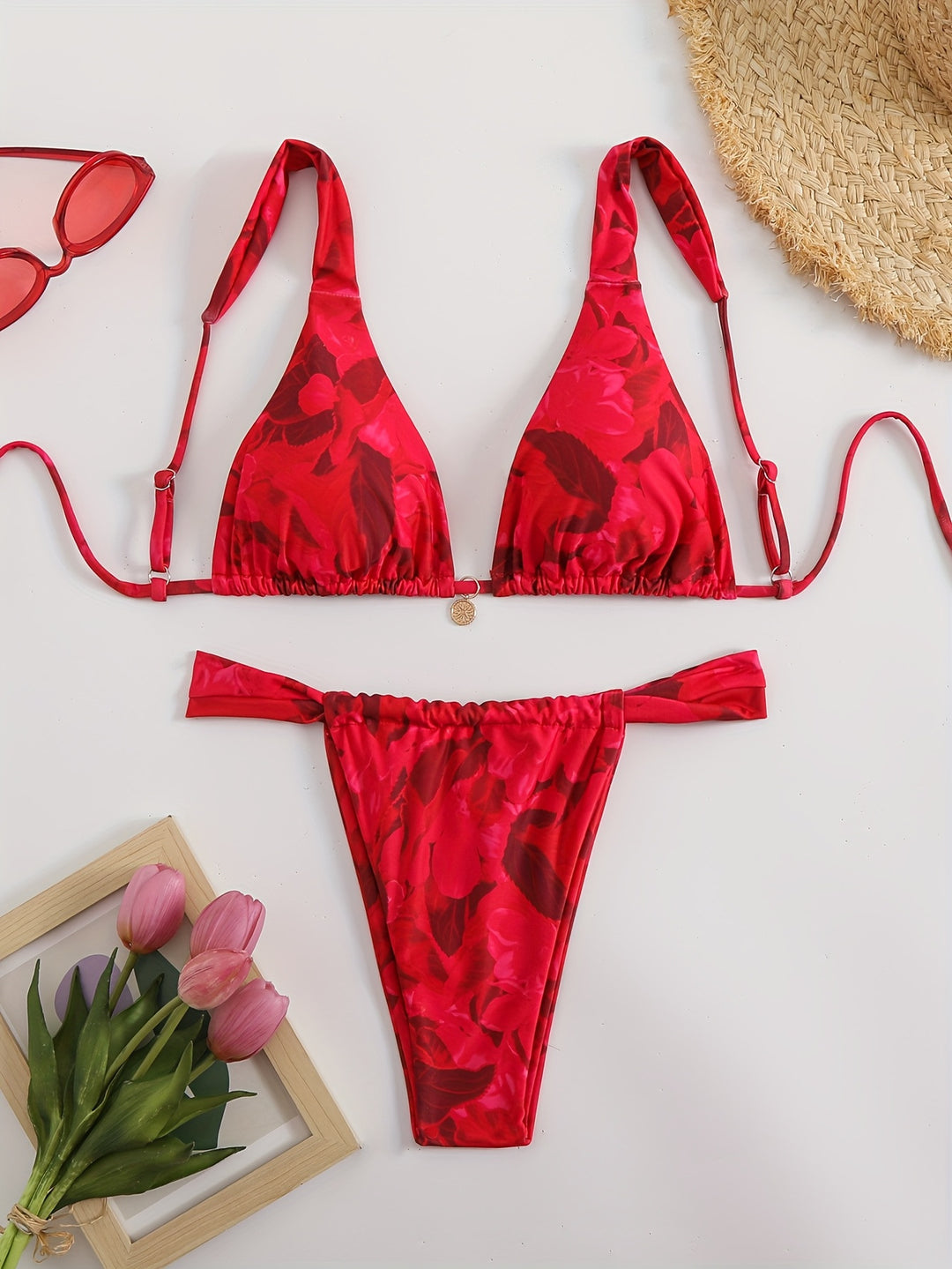 Damen Triangel-Bikini mit komfortablen verstellbaren Trägern Drune