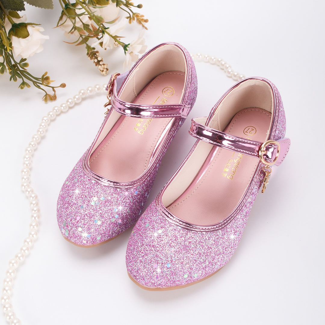 Mädchen Glitzernde Mary Jane Schuhe mit dekorativer Schnalle Drune