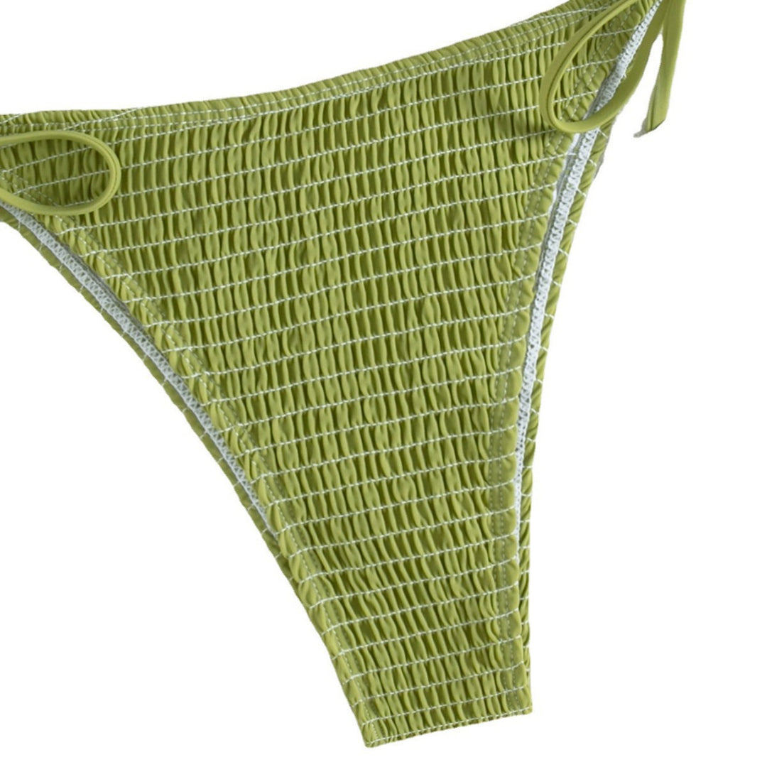 Damen Triangel-Bikini mit raffinierten Rüschendetails und verstellbaren Trägern Drune