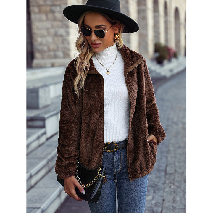 Damen kuschelige Fleecejacke Drune