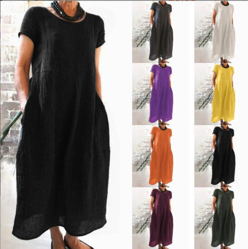 Damen Langarm Sommerkleid Drune