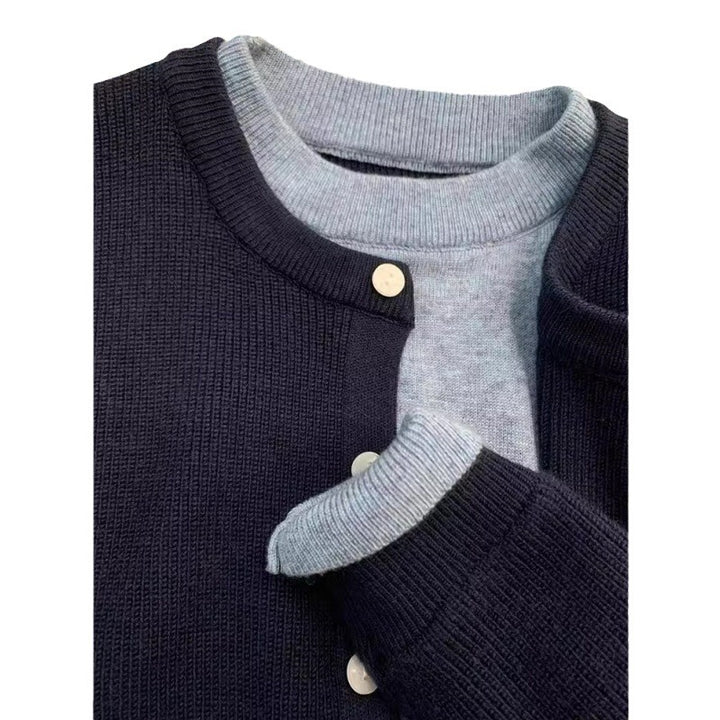 Damen Strickjacke mit klassischen Knopfdetails und komfortablem Ausschnitt Drune