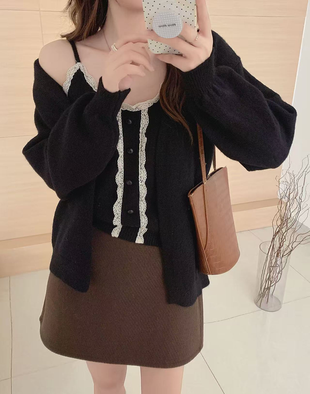 Damen Strickshirt mit romantischem Spitzenbesatz und lässigem Schnitt Drune
