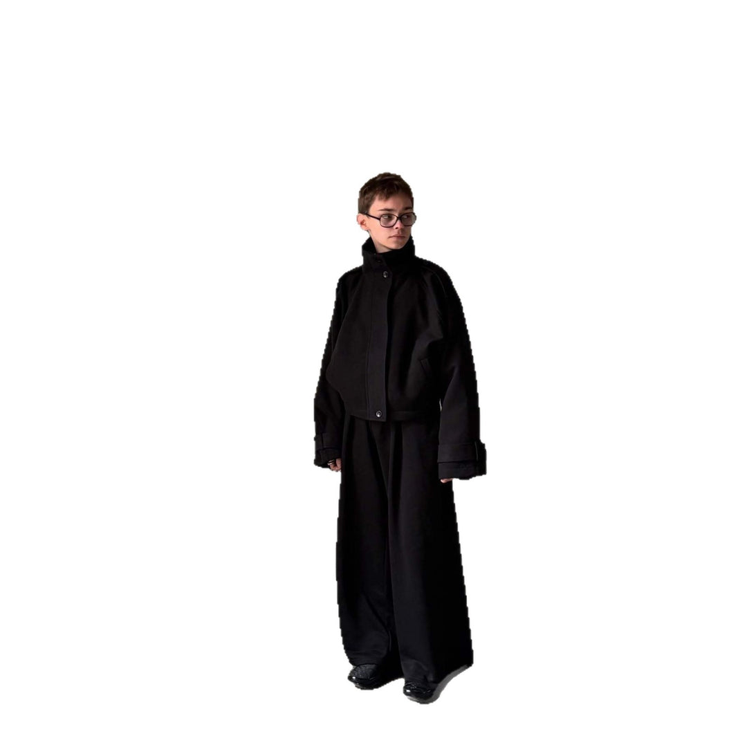 Damen Oversized Wolljacke mit elegantem Schnitt und praktischen Taschen Drune