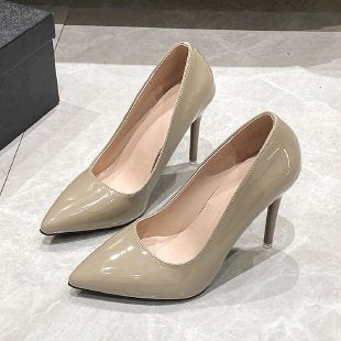 Damen elegante stiletto Pumps mit hochglänzender Oberfläche Drune