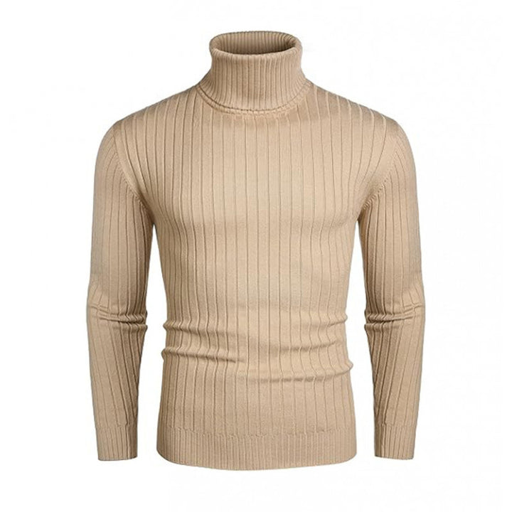 Herren eleganter Rollkragenpullover aus feinem Rippenstrick Drune