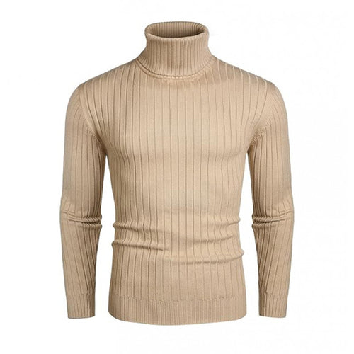 Herren eleganter Rollkragenpullover aus feinem Rippenstrick Drune