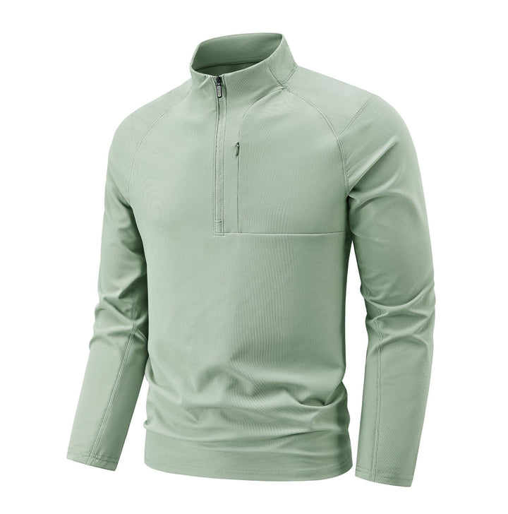 Herren technischer Thermo-Halbzip-Pullover mit Stehkragen und Brustreißverschlusstasche Drune