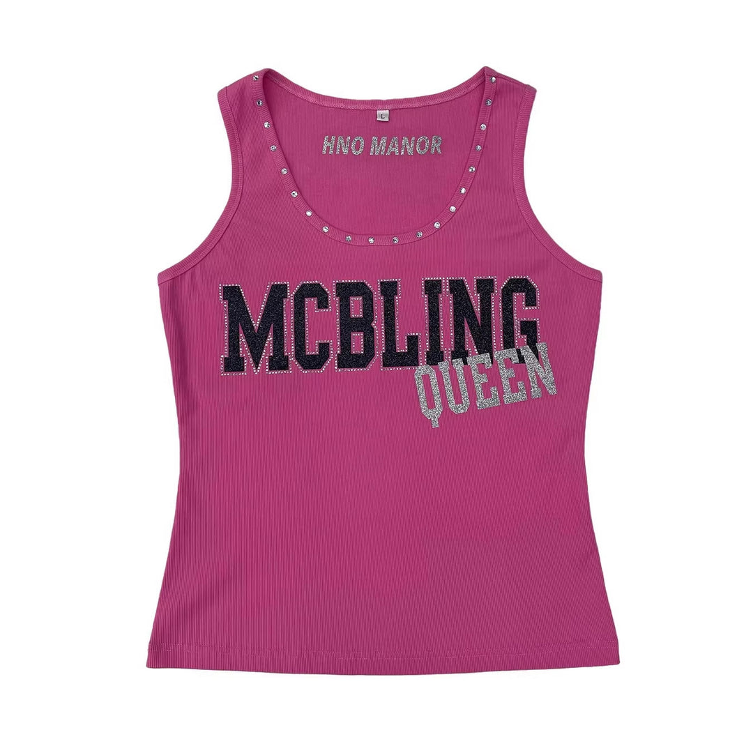 Damen Trendiges Tanktop mit Glitzerakzenten Drune