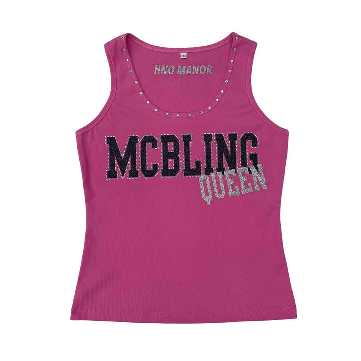 Damen Trendiges Tanktop mit Glitzerakzenten Drune