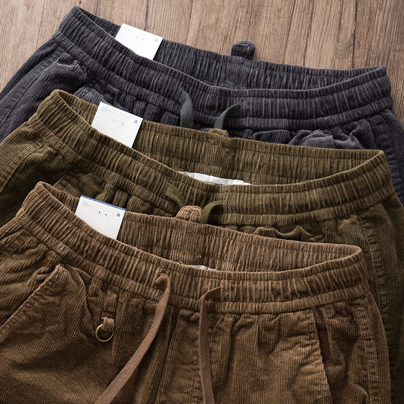 Herren Chino-Joggerhose aus Baumwollmix mit elastischem Bund, Tunnelzug und elastischen Knöchelbündchen Drune