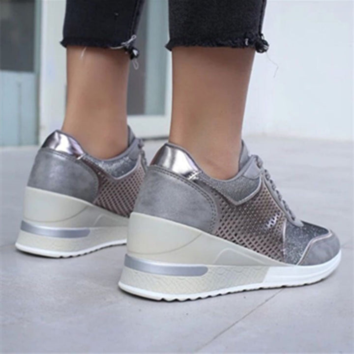 Damen Keilabsatz-Sneaker mit Mesh-Details und gepolstertem Komfort-Fußbett Drune