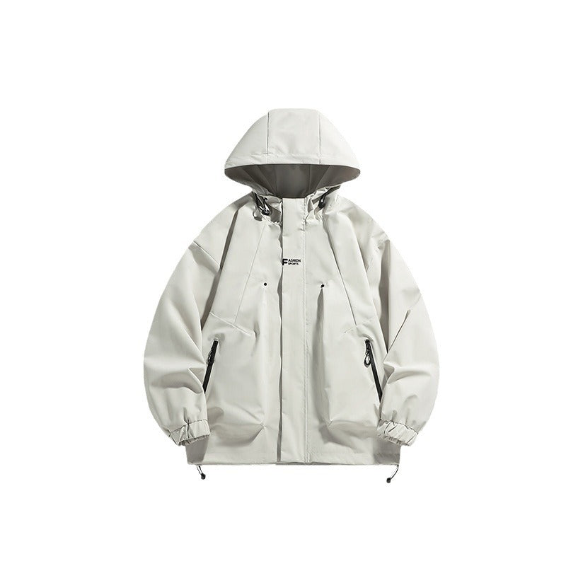 Herren multifunktionale Winterjacke mit isolierendem Fleecefutter und verstellbarer Kapuze Drune
