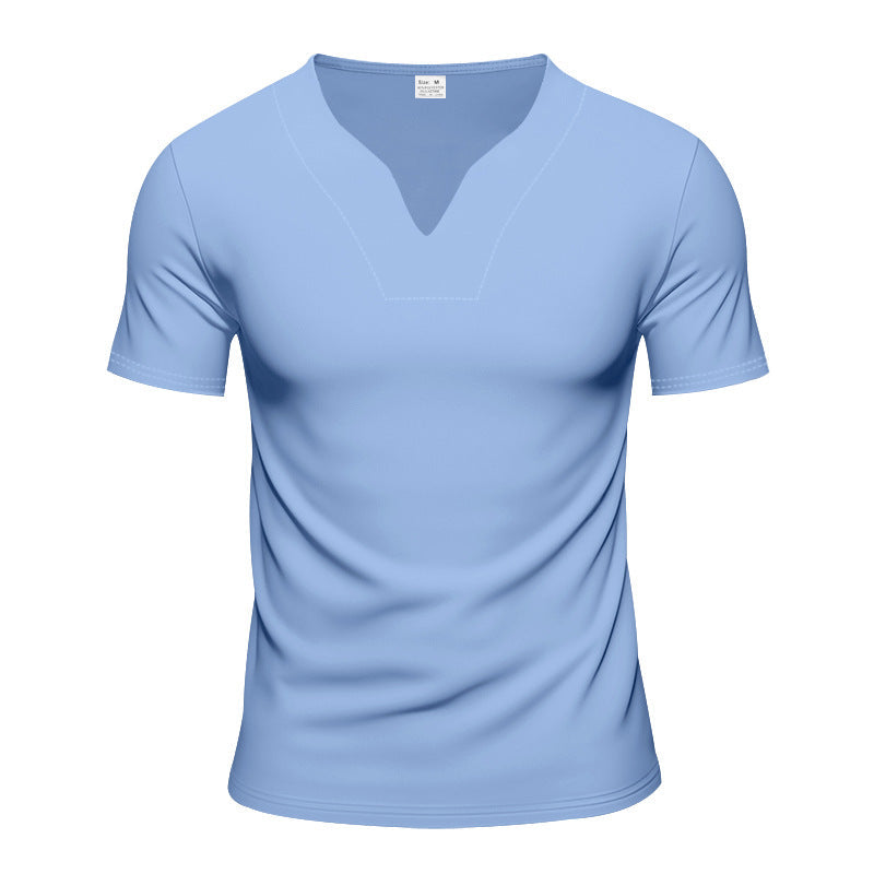 Herren nan V-Ausschnitt-Sportshirt mit ergonomischen Formnähten und elastischem Jersey Drune