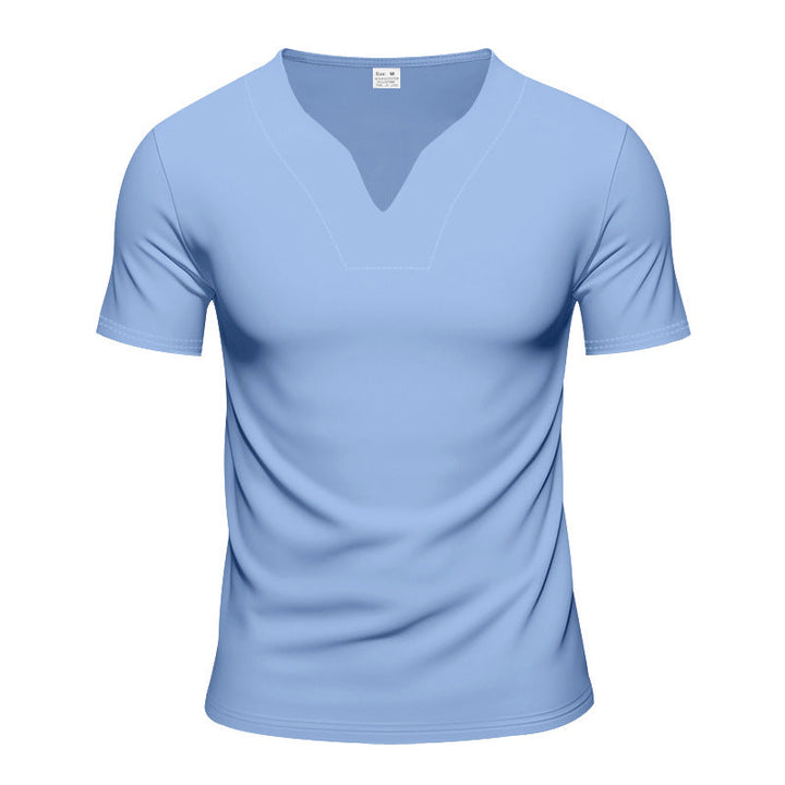 Herren nan V-Ausschnitt-Sportshirt mit ergonomischen Formnähten und elastischem Jersey Drune
