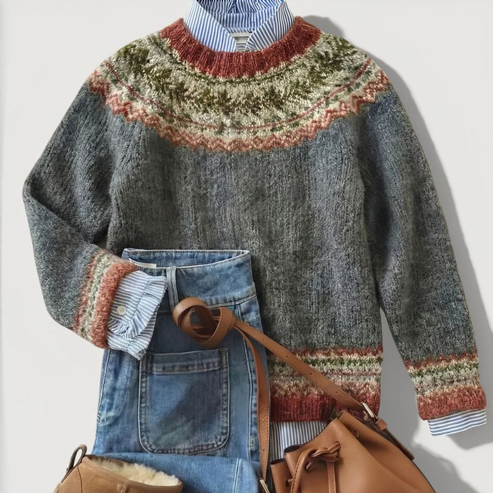 Damen Modischer Pullover mit Fair-Trade-Muster