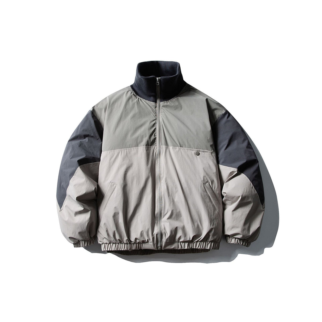 Herren Wattierter Boxy-Bomber mit hohem Rippenkragen und elastischem Saum Drune