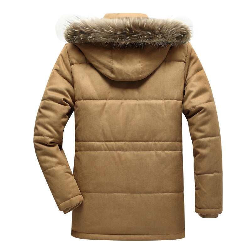 Herren Thermo-Canvasparka mit durchgehendem Teddyfutter und abnehmbarer Kunstfellkapuze Drune