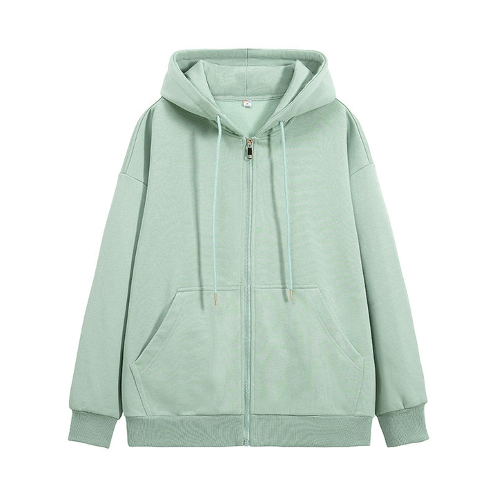 Unisex Oversize Kapuzen-Fleecejacke mit Boxy-Schnitt und Metall-Reißverschluss Drune