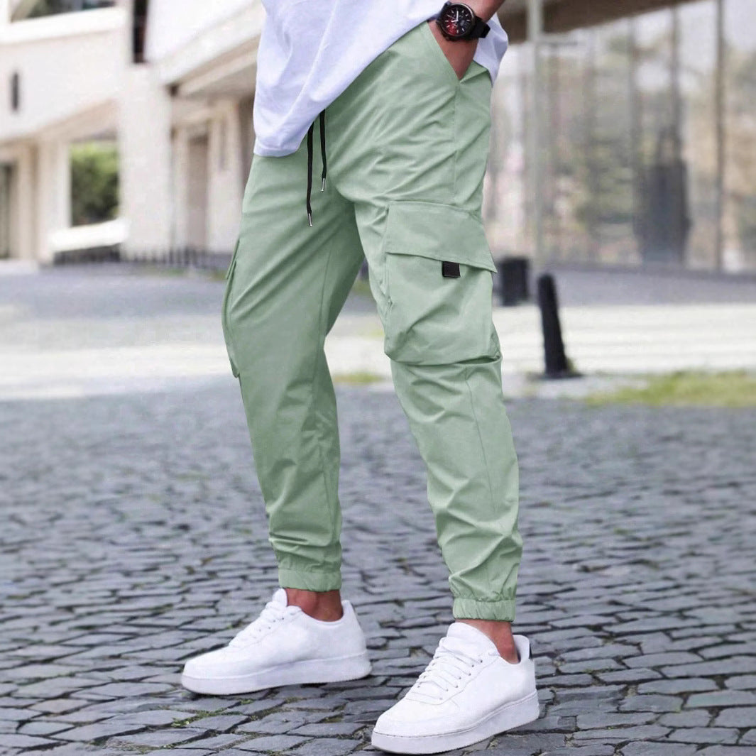 Herren technische Travel-Joggerhose mit integriertem Sicherheitsfach elastischem Tunnelzugbund und wasserabweisender Beschichtung Drune