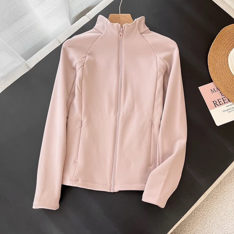 Damen atmungsaktive Sportjacke mit hohem Kragen Drune
