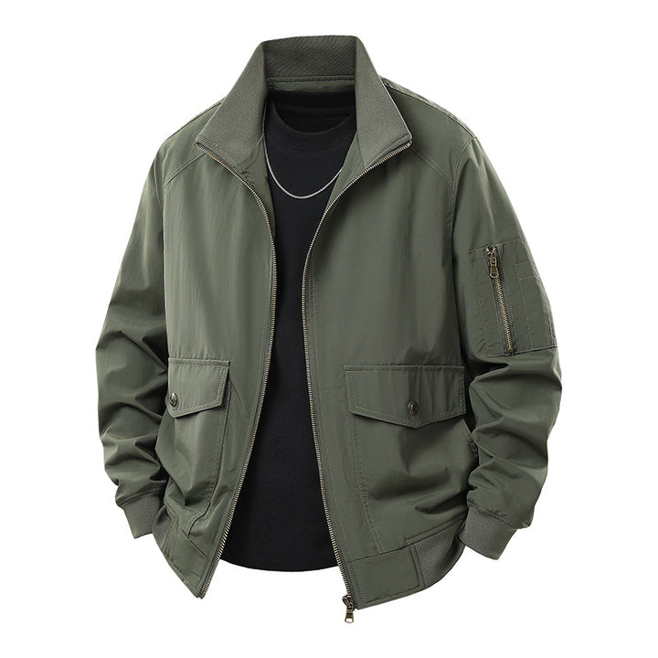 Herren Sportliche Jacke mit hohen Kragen und praktischen Taschen Drune