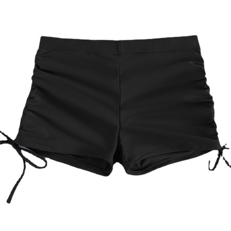 Damen Hochtaillierte Raffung Badehose Drune