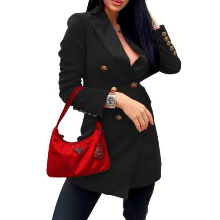 Damen Blazerjacke mit doppelter Knopfreihe und eleganten Details Drune