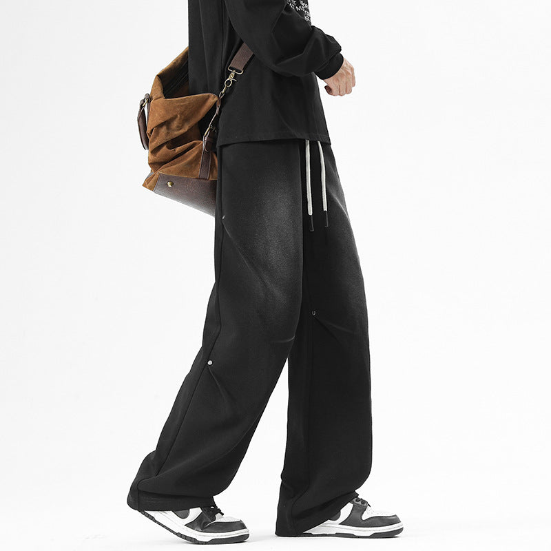 Herren Weite Baggy-Sweathose mit Kordelzug und elastischem Beinabschluss Drune