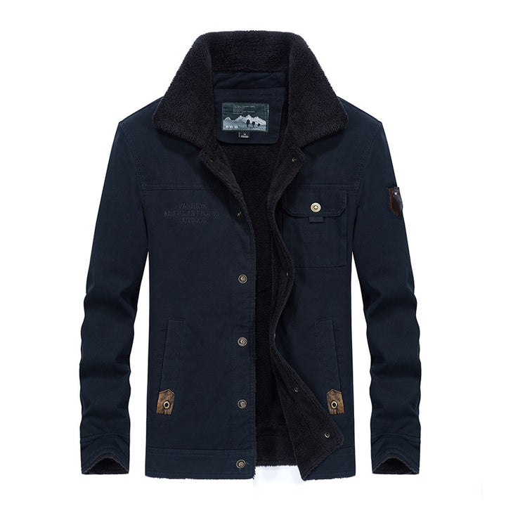 Herren wattierte Sherpa-Canvas Feldjacke mit Teddyfutter und Thermoisolierung Drune