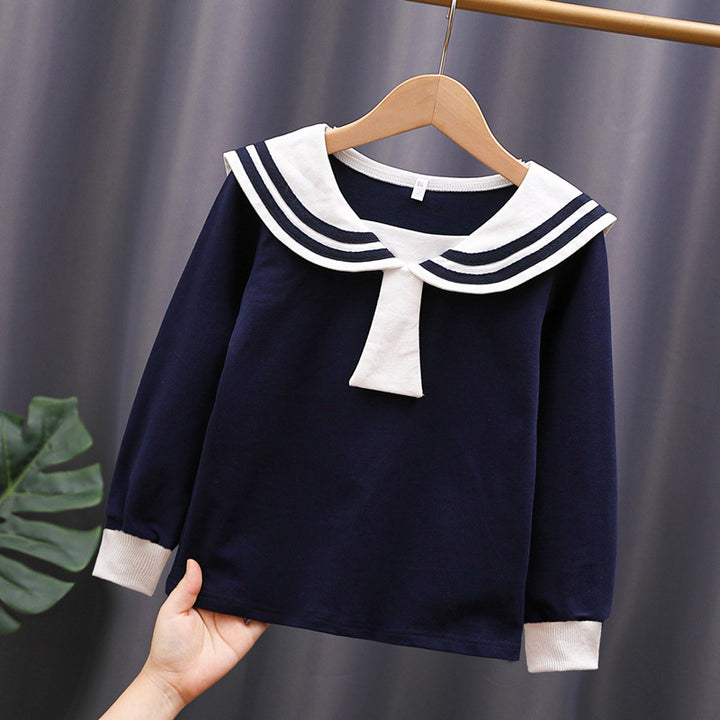 Mädchen Matrosen Sweatshirt mit stylischem Kragen Drune