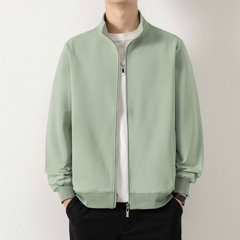 Herren Minimalistische Zip‑Blousonjacke aus technischem Stretchmaterial mit Stehkragen Drune