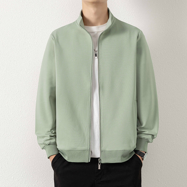 Herren Minimalistische Zip‑Blousonjacke aus technischem Stretchmaterial mit Stehkragen Drune