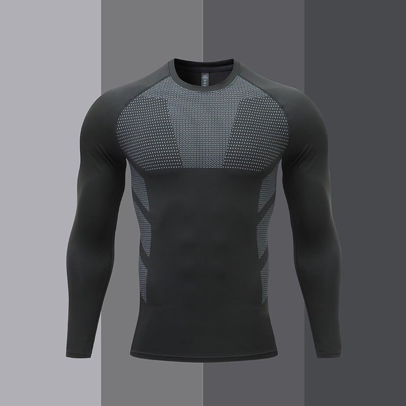 Herren Kompressions-Langarm-Sportshirt Drune